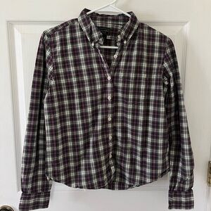 Abercrombie & Fitch Purple Plaid Button Down Shirt